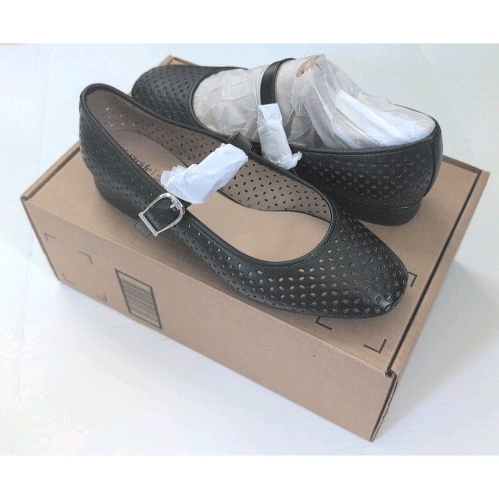 LifeStride Cameo Mary Jane‎ 3 Ballet Flats Black Size 10 - New